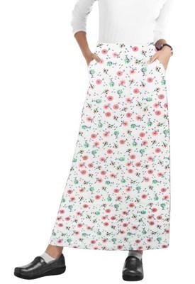 Cargo pockets ladies skirt A Line Full Elastic waistband ladies skirt in Cherry Blossom Print