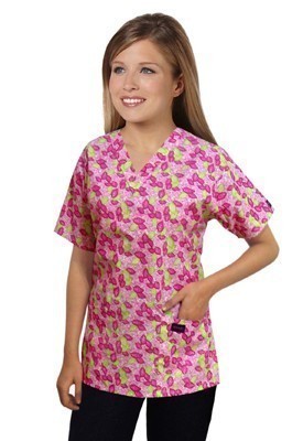 PRINTED SCRUBS TOPS