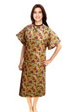 100% POLYESTER PRINTED PATIENT GOWN