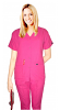 Microfiber scrub set 5 pocket solid ladies front open collar with snap buttons half sleeve (2 pkt top with pencil pocket , 2pkt bootcut pant) (100% POLYESTER) 