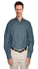 Unisex denim full sleeve shirt with 1 chest pocket