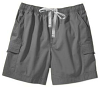 Poplin fabric cargo shorts full elastic waistband 2 side pocket