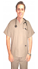 Stretchable Scrub set 4 pocket solid unisex half sleeve (3 pocket top with normal 1 pocket pant) in35% Cotton 60% Polyester 5% Spandex