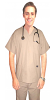 Stretchable Scrub set 4 pocket solid unisex half sleeve