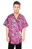 Printed Mamography gown front open tieable in Pink Ribbon Print