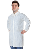 Disposable lab coat unisex full sleeve without pocket 