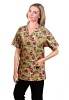 Printed scrub set 4 pocket ladies half sleeve Paris print 