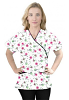 Printed scrub set mock wrap 5