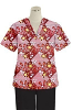 Printed scrub set 4 pocket ladies half sleeve 