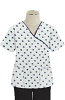 Printed scrub set mock wrap 5 pocket half sleeve 