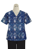 Printed scrub set 4 pocket ladies half sleeve 