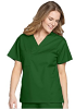 Top v neck 1 pocket solid ladies half sleeve 