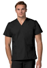 Stretchable Scrub set 4 pocket solid unisex half sleeves (2 pkt top, 2 pkt pant elastic drawstring pant) in 35% Cotton 60% Polyester 5% Spandex