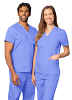 Scrub set 6 pocket solid unisex with 1 pencil pocket half sleeve