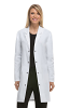 Poplin labcoat ladies full sleeve with snap buttons 