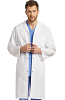 Poplin labcoat unisex full sleeve with snap buttons