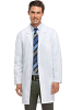 Poplin labcoat unisex full sleeve with plastic buttons 