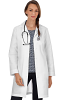 Microfiber labcoat ladies full sleeve with plastic buttons