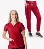 Microfiber Ladies Jogger Scrub Set 