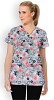 Butterfly Print Scrub Set 4 Pockets Ladies Half Sleeves