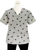 Printed scrub set 4 pocket ladies half sleeve