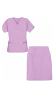 Scrub skirt set 4 pocket ladies half sleeves 