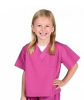 Children scrub top half sleeve 2 front pocket solid 