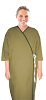 Microfiber patient gown front open 