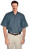 Unisex denim half sleeve shirt with 1 chest pocket