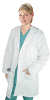 Twill labcoat ladies full sleeve snap buttons