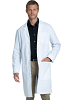 Microfiber lab coat unisex full sleeve with plastic buttons 3 pocket