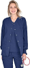 Stretchable Scrub jacket 3 pocket solid ladies full sleeve