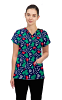 Scrub Life Print Scrub Set 4 Pockets Ladies Half Sleeves Ladies