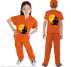 Halloween Dress Up Prisoner Suit 3 pocket half sleeve