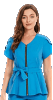 Womens Fashion Scrub Set with Front Zipper and Belt 