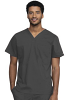 Microfiber Stretch Top v neck 1 pocket solid half sleeve unisex