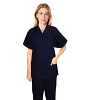 Microfiber Stretch Scrub set 3 pocket normal ladies solid half sleeve