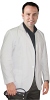 Microfiber Stretch Consultation labcoat men full sleeve with plastic buttons 3 pockets in (97% Polyester,3% Spandex) fabric