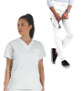 Microfiber Ladies Jogger Scrub Set 6 Pockets Half Sleeves, Top 3 Pockets and 3 Pockets Jogger Pant