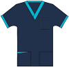 Microfiber Top v neck 3 pocket half sleeve unisex with 1 pencil pocket at front pocket contrast at pocket style (100% POLYESTER) 