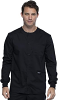 Stretchable Scrub Jacket 3 pocket solid full sleeve unisex with rib and plastic button