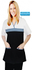 Microfiber Top 2 pocket half sleeve empire wrap style in solid (100% Polyester)