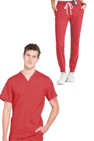 Mens jogger scrubs set deals