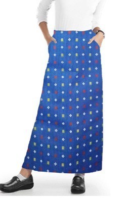 Cargo pockets ladies skirt A Line Full Elastic waistband ladies skirt in Shapes Print