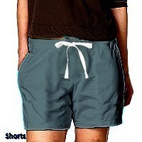 Denim short with 2 side pocket 1 back pocket elasticated twill drawstring (white) (inseam is 5 inches) 100% Cotton