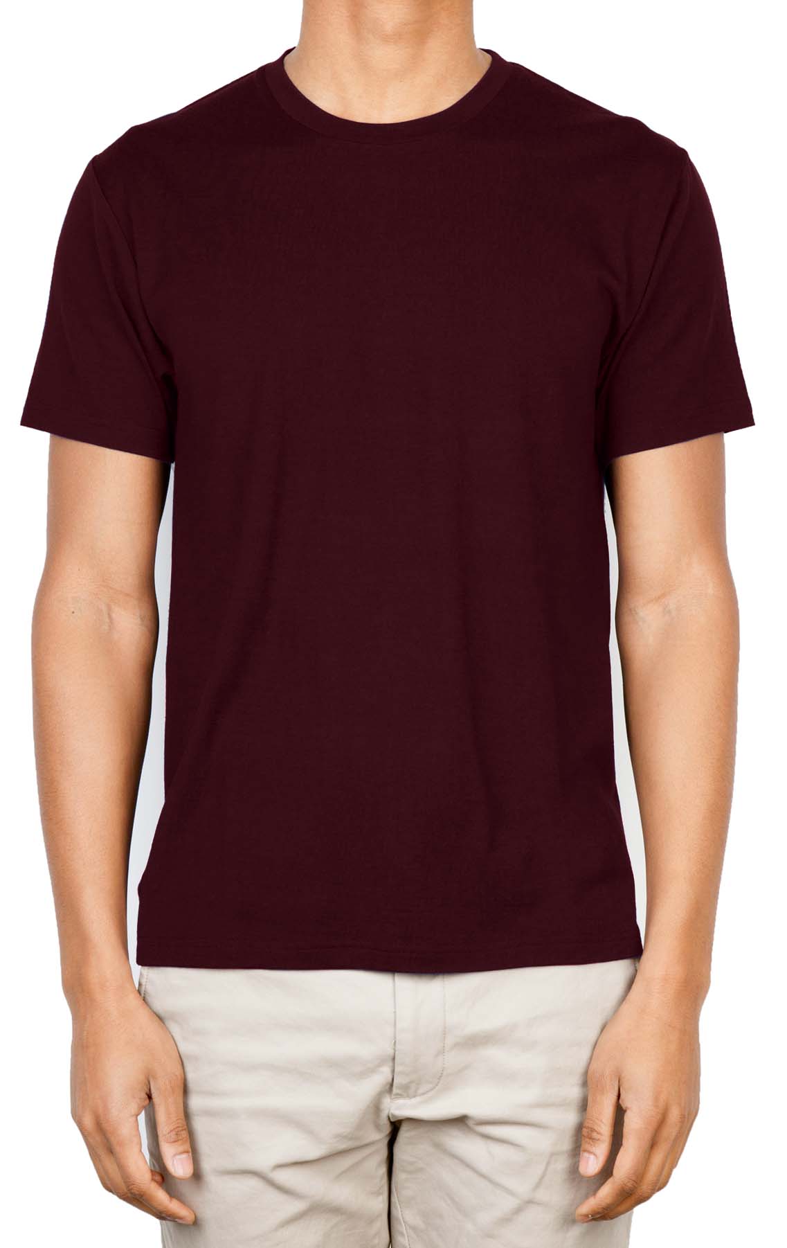 Unisex round neck solid t-shirt-half-sleeves 100 perc cotton