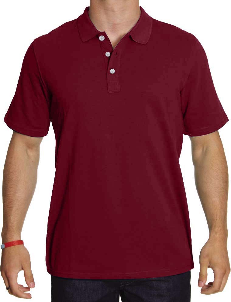 Unisex polo solid t-shirt  52 perc polyester 48 perc cotton