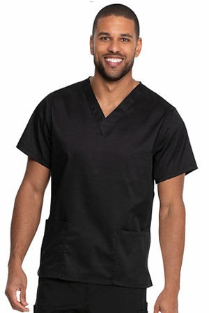 Microfiber Top v neck 2 pocket half sleeve unisex