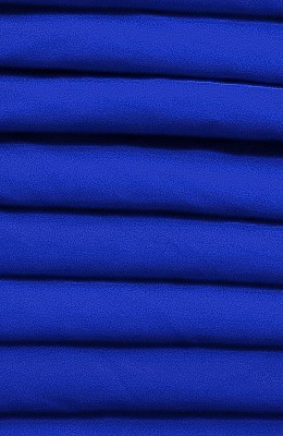 Stretch Royal Blue Loose Fabric (35% Cotton 63% Polyester 2% Spandex) Per Meter 