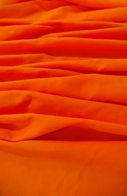 Microfiber Tango Orange Loose Fabric (100% Polyester) Per Meter 